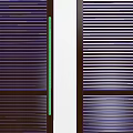 Modern Wooden Hinged Door Design With Vertical Slats And Dark Finish