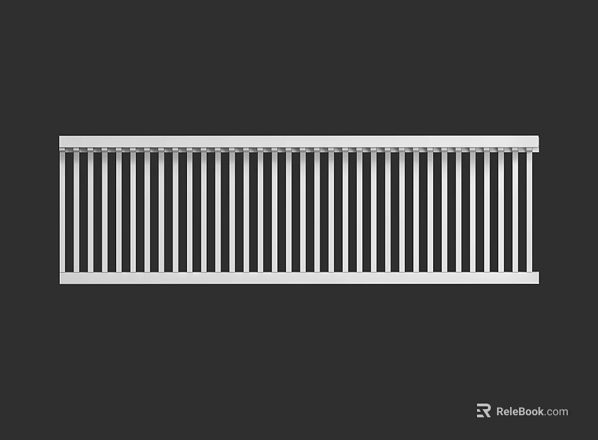 Vertical Lines Neatly Arranged In Striped Panel With Horizontal Borders And Grid Structure 3d model 