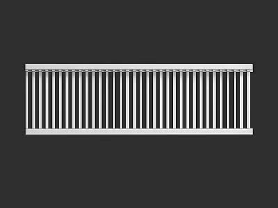 Vertical Lines Neatly Arranged In Striped Panel With Horizontal Borders And Grid Structure 3d model
