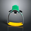 Professional Industrial Equipment With Green Top Yellow Base Gray Ring Structure And Black Handles