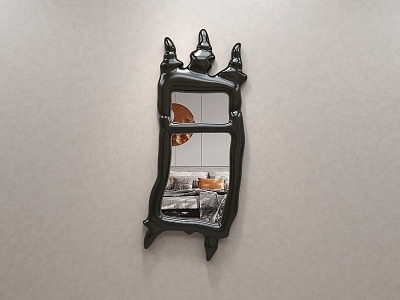 Rear mirror decorative mirror hanging mirror shaped irregular vanity mirror wall decoration 3d model