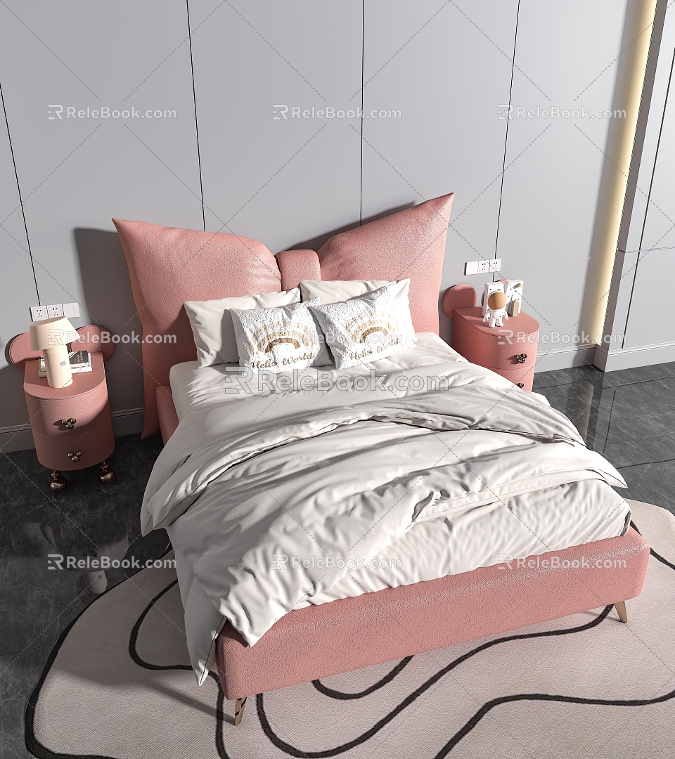 Modern Children's Bed Daughter Bed 3d model