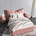 Modern Children's Bed Daughter Bed 3d model