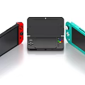 Red Teal And Black Handheld Game Consoles With Screen Controller Design 3d model