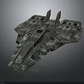 Futuristic Cosmic Spaceship With Metallic Texture And Complex Structure For Space Exploration