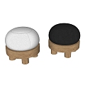 Modern Sofa Stool Low Stool Round Stool 3d model