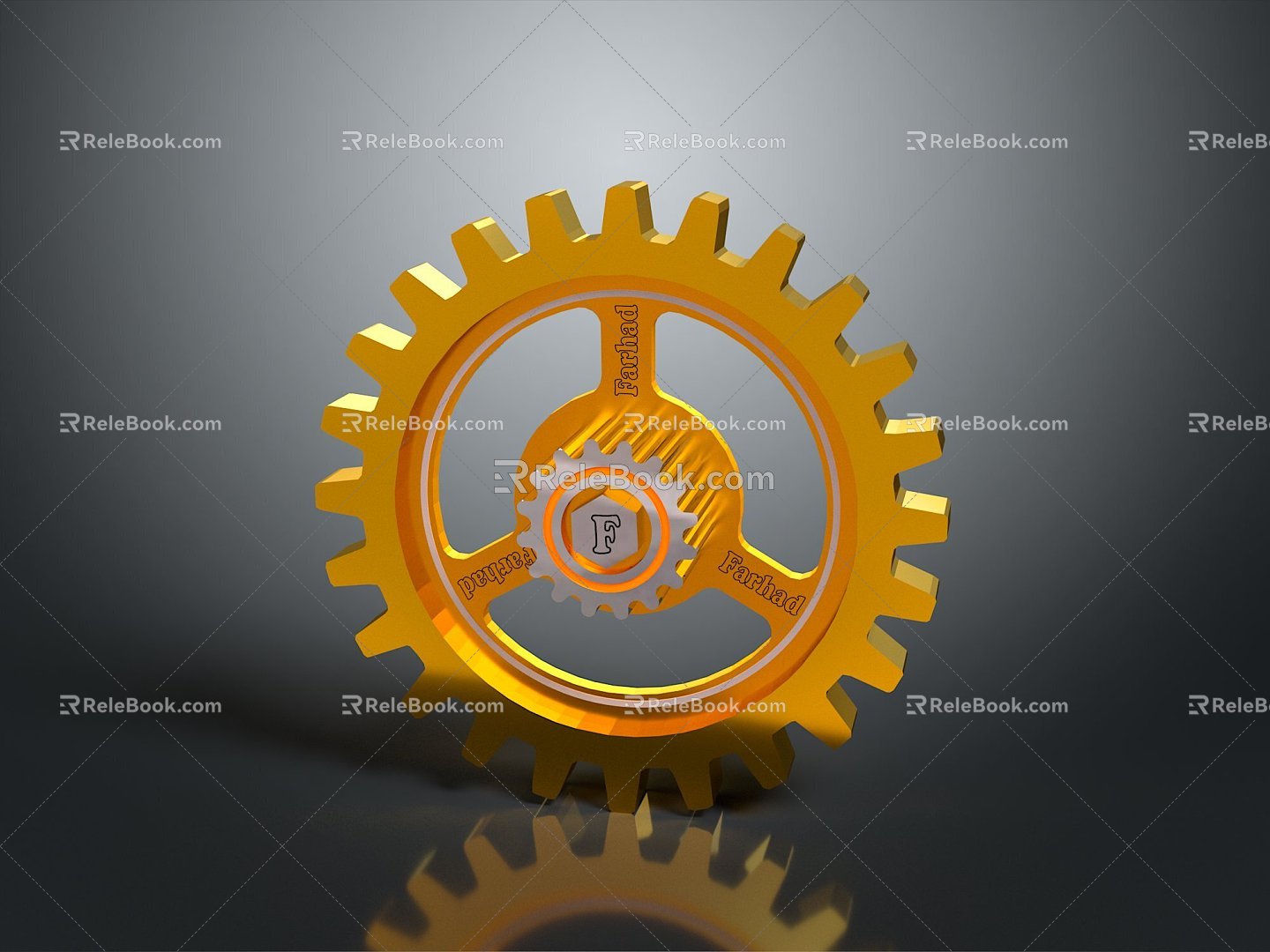 gear large gear small gear cast iron gear internal gear external gear bevel gear 3d model