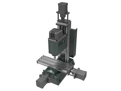 Industrial Drill Press Machine with Precision Worktable and Heavy Duty Metal Frame 3d model