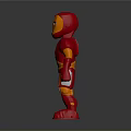 Red And Gold Iron Man Figure With Blue Eyes And Chest Light Standing Pose