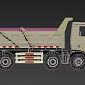 Yellow MAN Dump Truck With Open Bed And Heavy Duty Wheels