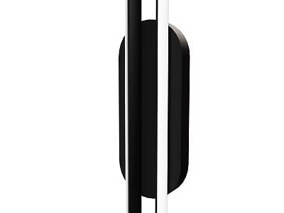 Modern Black Silver Metal Wall Sconce with Sleek Minimalist Design for Home Decor 3d model