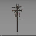 Wooden Floor Lamp Inspired By Utility Pole Design With Classic Lighting Features
