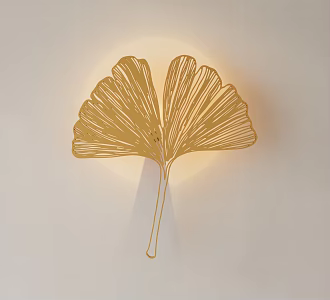 modern wall lamp leaf wall lamp 3d model
