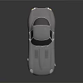 Silver Sleek Sports Car With Shiny Exterior On Dark Background