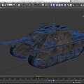 Vintage Military Tank With Long Barrel And Rustic Metal Exterior Details