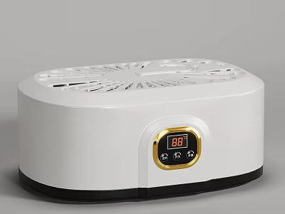 Modern White Washing Machine With Digital Display And Control Panel 3d model