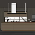 Modern Kitchen Interior Design With Wooden Cabinets Island Counter And Range Hood