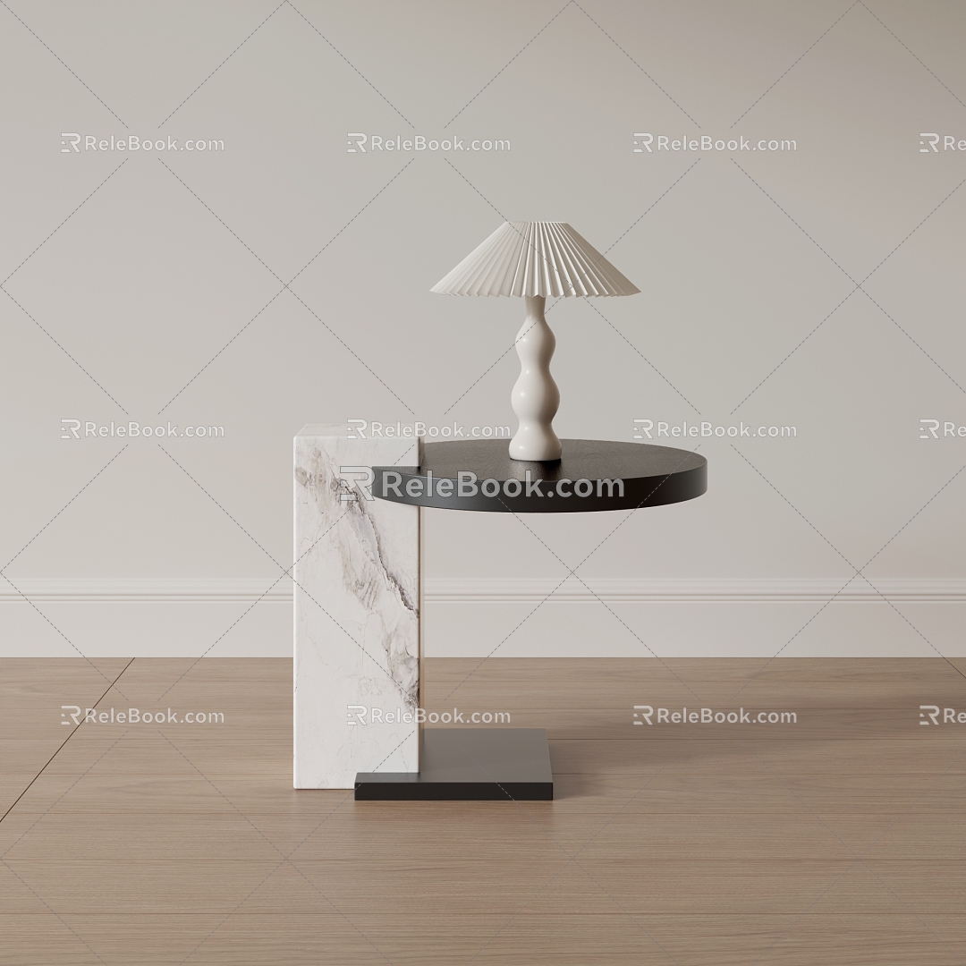 Marble Side Table Mobile Side Table Round Side Table Sofa Side Table Light Luxury Side Table 3d model