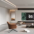 Modern Living Room Interior With TV Wall Sofa Coffee Table And Potted Plant