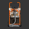VACMASTER Wheeled Industrial Vacuum Cleaner With Long Hose And Orange White Design