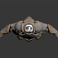 Detailed 3D Metallic Armor Model With Gold Silver Accents And Ornate Design