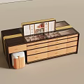 Elegant Modern Wooden Island With Multiple Drawers Glass Display And Storage