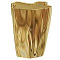 Golden Metallic Side Table With Modern Stylish Design For Home Decor