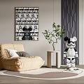 Modern Lazy Sofa Lazy Sofa Corner Set 3d model