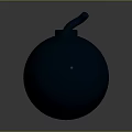 Detailed Blue Round Weapon Bomb Featuring Fuse And Smooth Surface Design 3d model