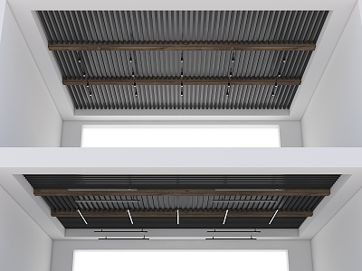 Modern Grille Ceiling Modern Square Ceiling Lvfangtong Tianhua Ceiling Wood Grille Ceiling model