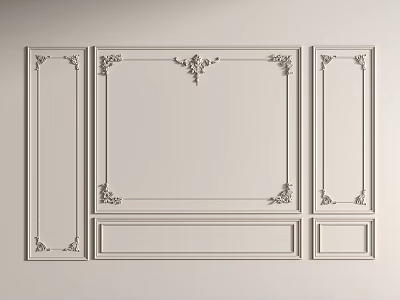 Gypsum Molding Interior Wall Decoration With Elegant Decorative Patterns And Classic Design 3d model