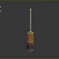 Professional Hardware Tool Screwdriver With Orange Handle And Metal Shaft Design