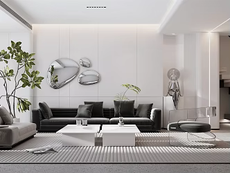 modern living room 3d model