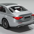 Silver Luxury Sedan With Modern Sleek Body Design Red Leather Seats And Stylish Wheels