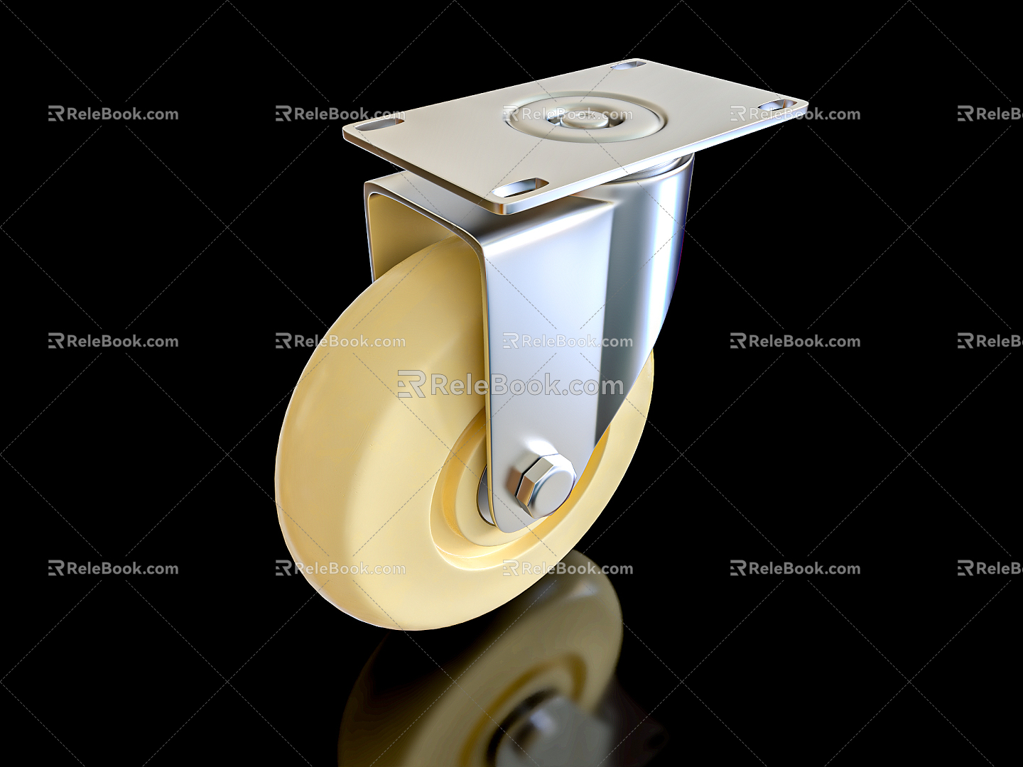 Modern wheel casters 3d model