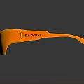 Orange Safety Goggles With Plastic Frame For Eye Protection And Comfortable Design