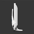 WANDENT White Digital Computer Display with Flat Screen and Handheld Tool 3d model