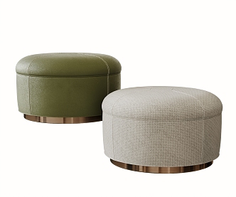 Modern minotti Sofa Stool Bench Stool Fabric Stool Foot Bed 3d model