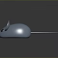 Blue Cartoon Mouse Game And Movie Character With Big Ears Simple Design