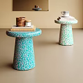 Modern Side Table Solid Wood Corner Table Decorations Case Table 3d model