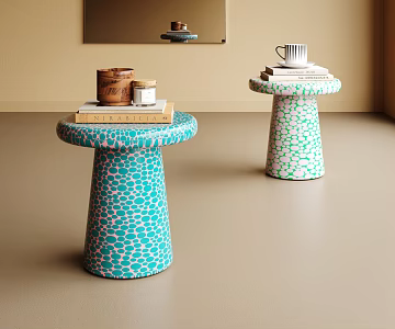 Modern Side Table Solid Wood Corner Table Decorations Case Table 3d model