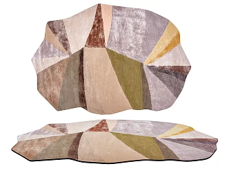 Nordic Style Carpet Simple Carpet 3d model