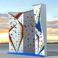 Outdoor Climbing Wall Sports Equipment With Colorful Holds And Training Design