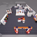 Jingshi Exhibition Booth Design With Chinese Style Red Lanterns Drums And Product Displays