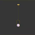 Modern Clothing Rack With Gold Circular Frame And White Sphere Accents