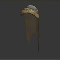 Decorative Ancient Weapon Helmet Featuring Gold Silver Dome Top Mesh Pendant And Spikes