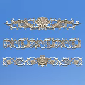 Elaborate Decorative Carvings With Floral Scroll Patterns And Ornamental Elements 3d model