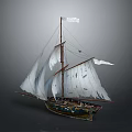 modern sailing ship ancient ship ancient warship large ancient ship ancient warship 3d model
