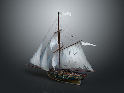 modern sailing ship ancient ship ancient warship large ancient ship ancient warship 3d model