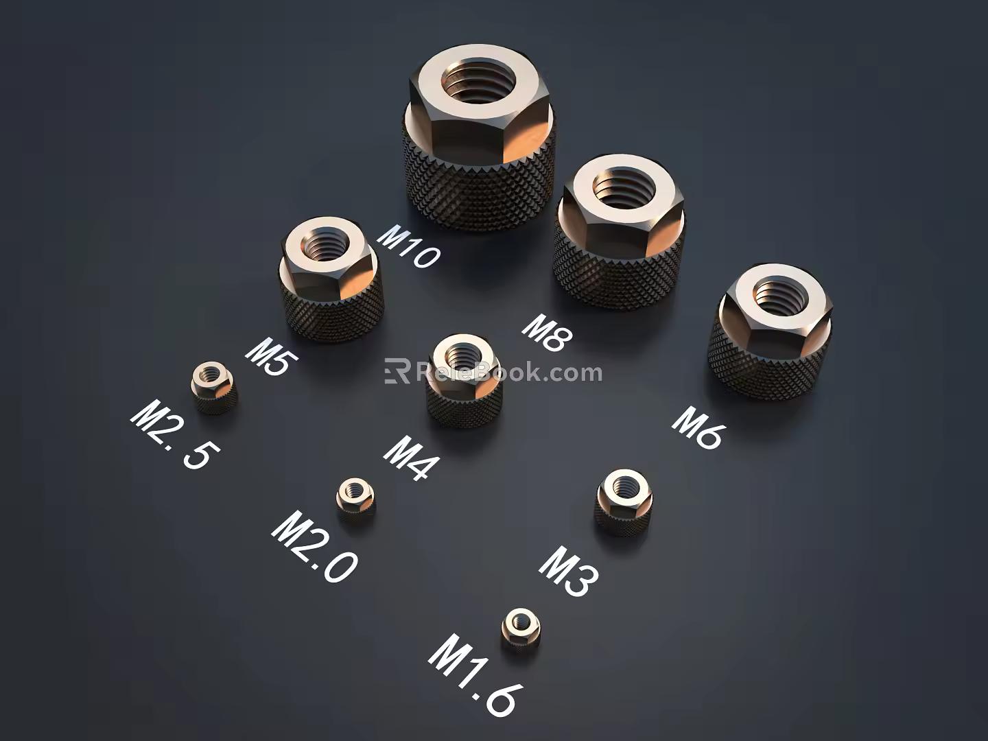 modern nut 3d model